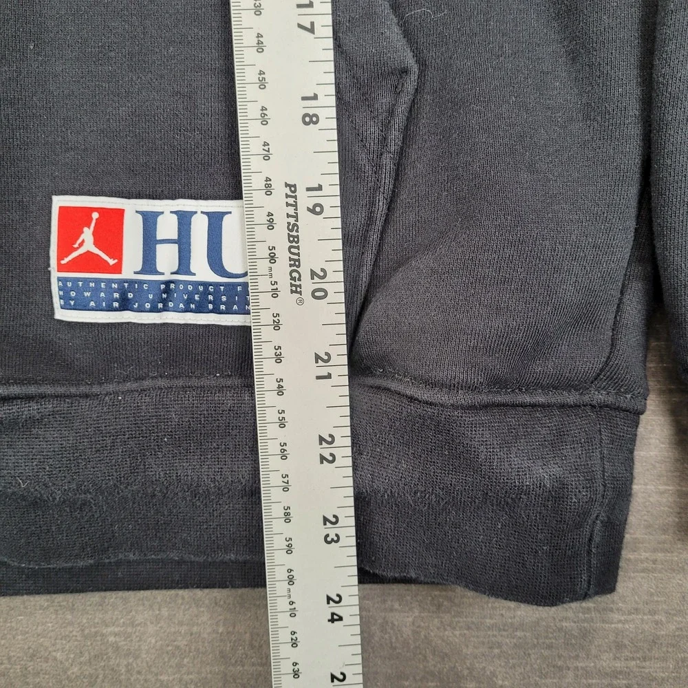 Jordan Howard University HU Mens Hoodie Black Graphic Print Sweatshirt‎ Size S